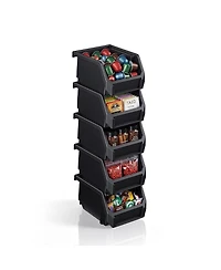 Sorbus Extra Small Open Front Stackable Kitchen Storage Bin - Pantry and Cabinet Organizer