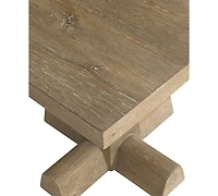 Bernhardt Tribeca 24" Wood Pedestal Side Table