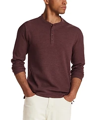 Weatherproof Vintage Men's Variegated Microstripe Waffle Henley T-Shirt