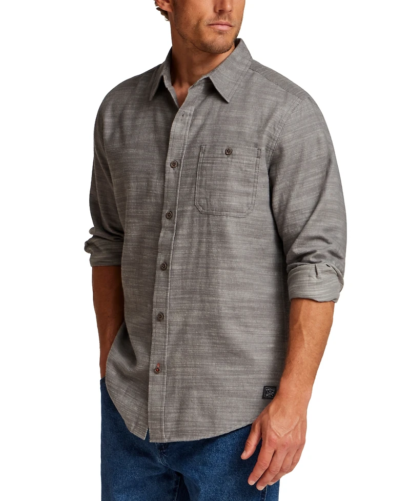 Weatherproof Vintage Men's Peached Slub Solid Shirt