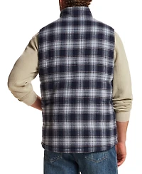 Weatherproof Vintage Men's Sherpa Lined Plaid Flannel Vest