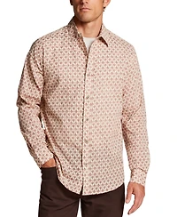 Weatherproof Vintage Men's Dobby Motif Holiday Print Shirt