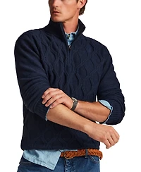 Weatherproof Vintage Men's Trellis Textured Fuzzy Quarter-Zip Sweater