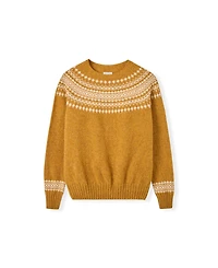Celtic & Co. Women's Highlands Fair Isle Slim-fit Crew Neck Sweater