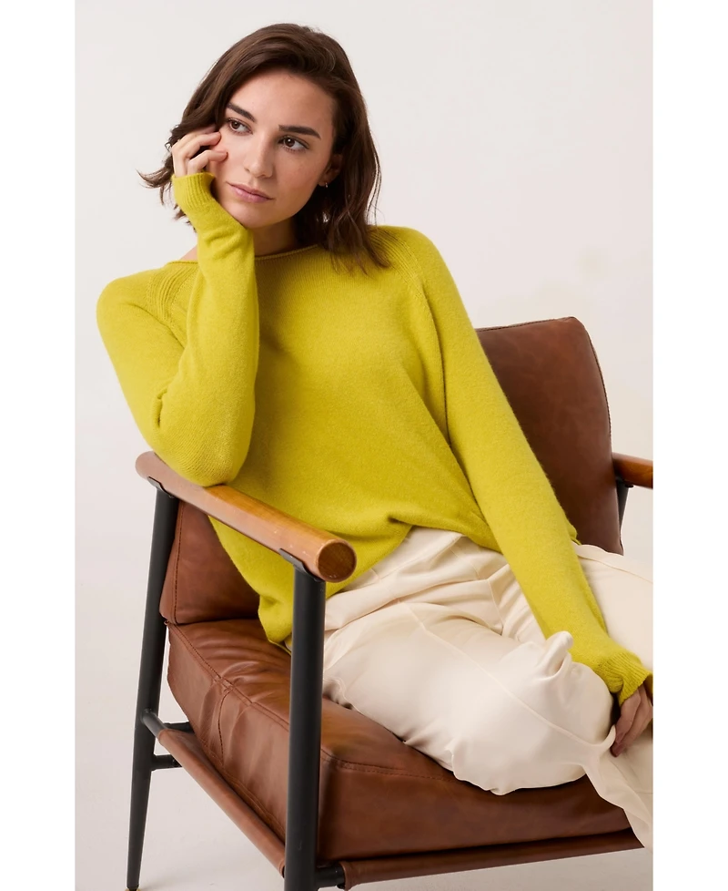 Celtic and Co. Women's Alpaca Silk Blend Crew Neck Sweater