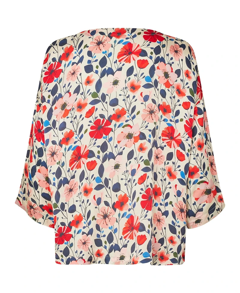 Masai Copenhagen Women's Floral 3/4-Sleeve Relaxed Tunic Blouse