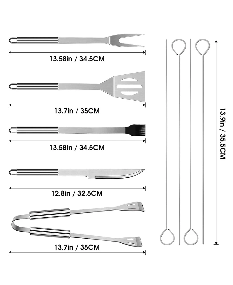 Xdovet Bbq Tool Set Stainless Steel Grill Accessories with Bag