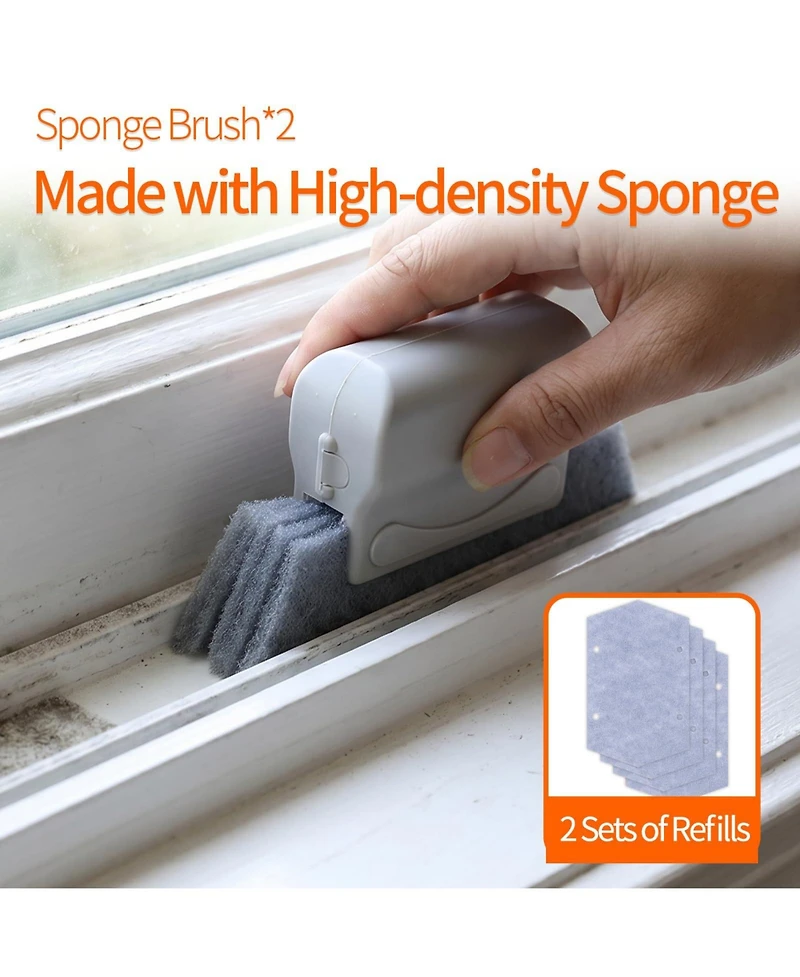 Xdovet Deep Cleaning Brush Set Window Door Track Tile Grout Kitchen Bathroom