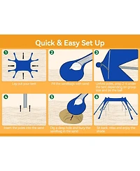 Aofar Beach Tent Sun Shade UPF50+ Pop Up Shelter 10 X Feet