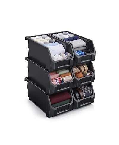 Sorbus Extra Small Open Front Stackable Clothing Storage Bin - Closet and Wardrobe Organizer