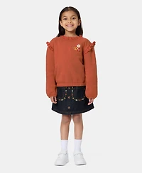 Kids Headquarters Toddler Girls' 2T-4T Long-Sleeve Top and Skirt, 2-Piece Set