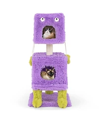 Hongge Monster-Themed Cat Tower with 2 Private Condos, 44 Inch