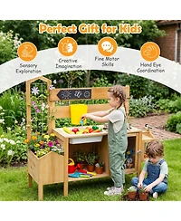 Hongge Detachable Bird Cage 7-Piece Mud Kitchen, Ages 3+
