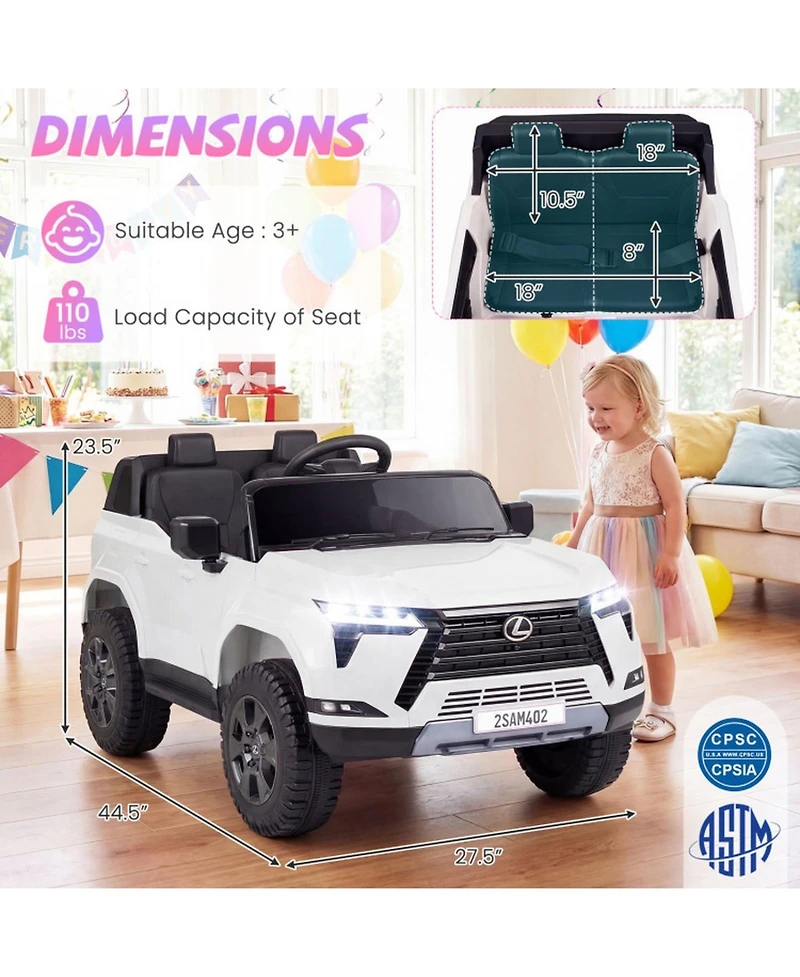 Hongge 24V 4WD Kids Ride On Suv with Parent Remote and Media Center