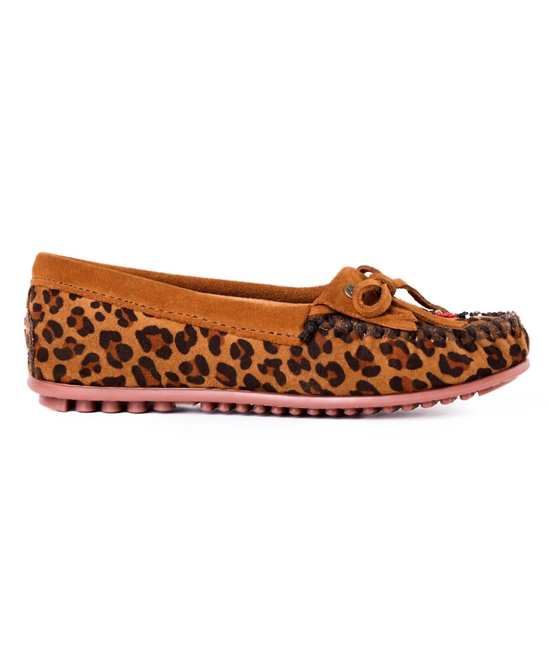 Minnetonka Women's Thunderbird Animikii Leopard Moccasins