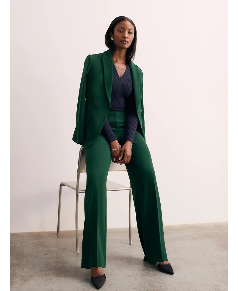 The Fold Women's Double-Breasted Tailored Blazer