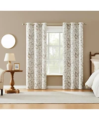 Sun Zero Bria Antique Botanical 100percentage Blackout Grommet Curtain Panel