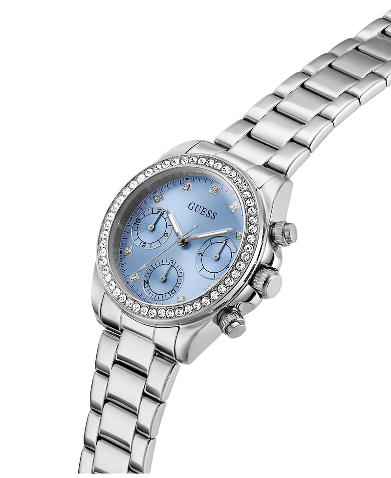 Guess Women's Quartz Silver-Tone Stainless Steel Watch 36mm