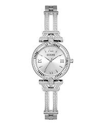 Guess Women's Quartz Silver-Tone Stainless Steel Watch 28mm