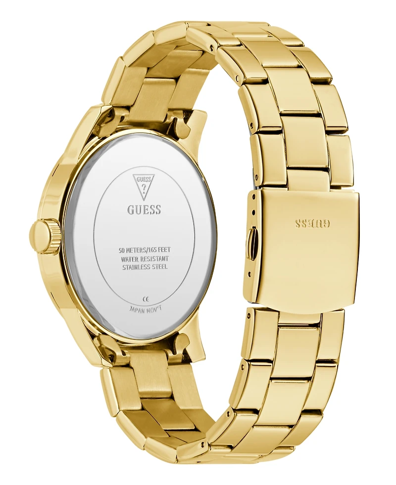 Guess Men's Quartz Gold-Tone Stainless Steel Watch 44mm