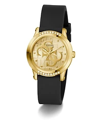Guess Women's Quartz Black Silicone Watch 36mm