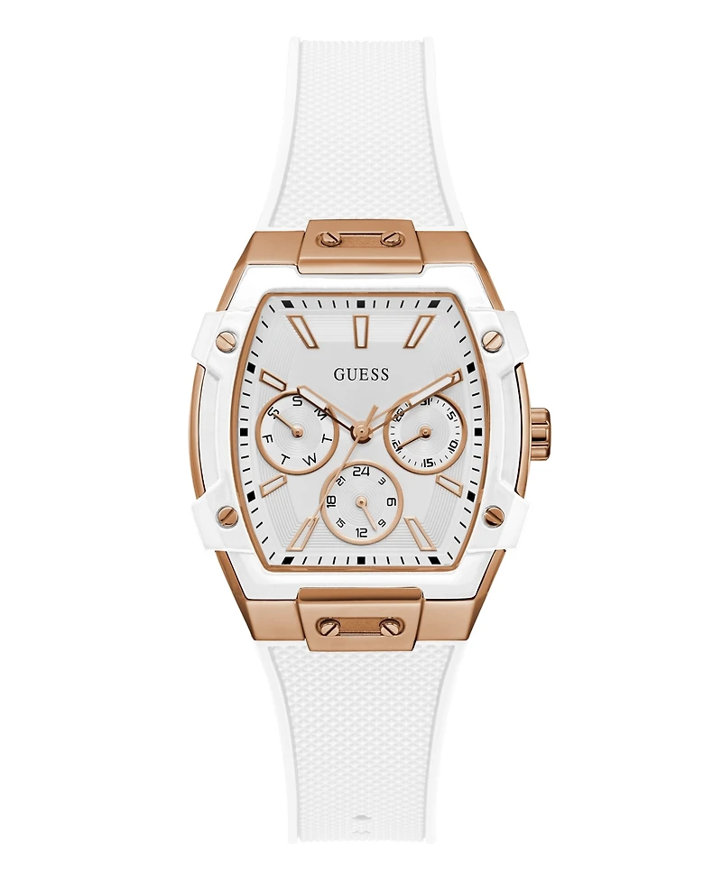 Guess Women's Quartz White Silicone Watch 42mm x 35mm