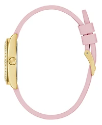 Guess Women's Quartz Pink Silicone Watch 30mm