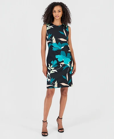 Anne Klein Women's Sleeveless Sheath Floral Dress