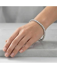 Classic White Gold Plated Cubic Zirconia 5MM Tennis Bracelet