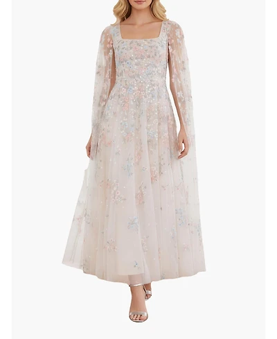 Needle & Thread Women's Versailles Ditsy Cape Sleeve Ankle Gown