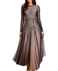 Needle & Thread Women's Sequin Cascade Round Neck Gown