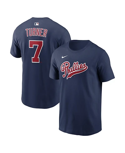 Nike Men's Trea Turner Navy Philadelphia Phillies 2026 Field of Dreams Name Number T-Shirt