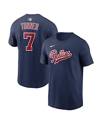 Nike Men's Trea Turner Navy Philadelphia Phillies 2026 Field of Dreams Name Number T-Shirt