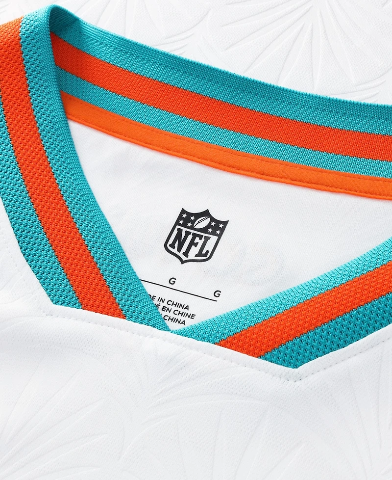 Fanatics Big Boys and Girls White Miami Dolphins Football x Football V-Neck Fan Top