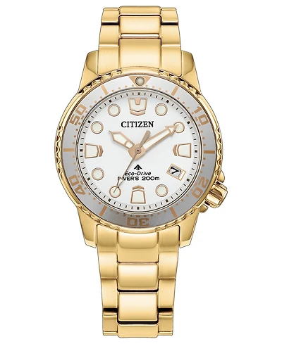 Citizen Women's Promaster Sea Dive Light Gold-Tone Stainless Steel Bracelet Watch 36.5mm