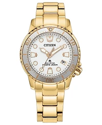 Citizen Women's Promaster Sea Dive Light Gold-Tone Stainless Steel Bracelet Watch 36.5mm