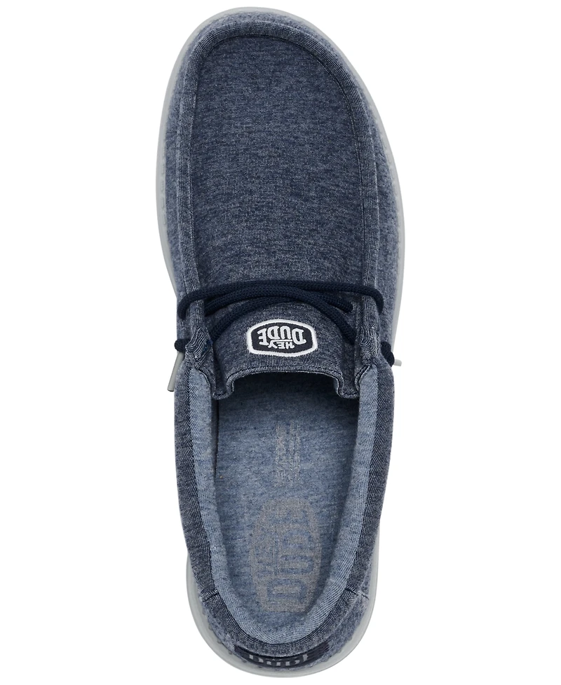 Hey Dude Men's Wally Stretch Jersey Slip-On Lifestyle Moccasin Loafers from Finish Line
