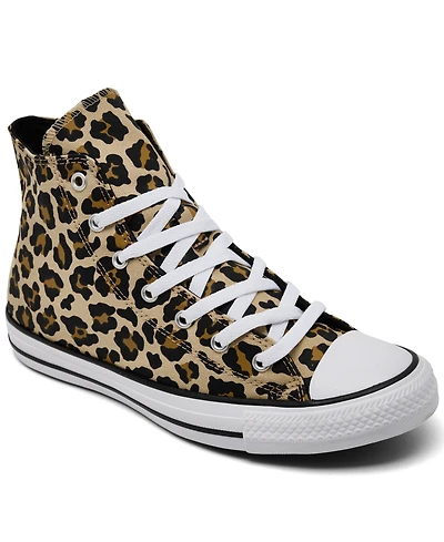 Converse Big Girls Chuck Taylor All Star Leopard Print High Top Lifestyle Sneakers from Finish Line