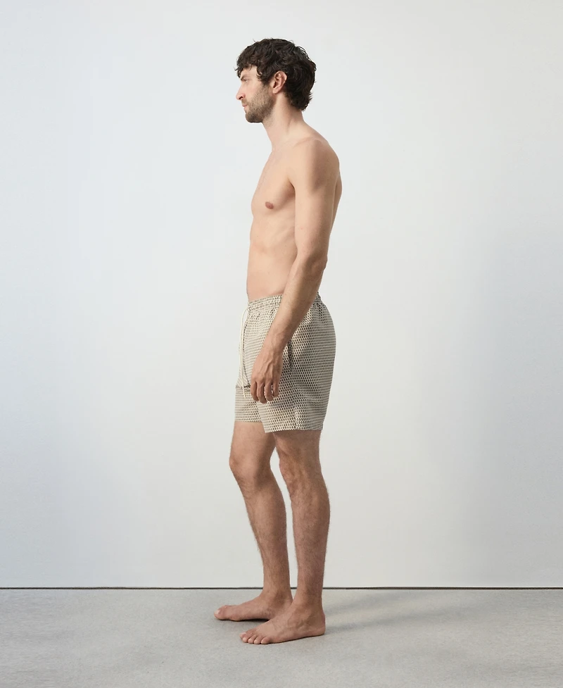 Mango Men's Geometric-Print Swimsuit