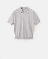 Mango Men's Knitted Zip Polo Shirt