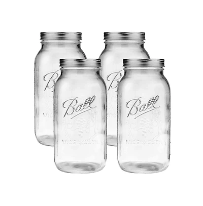 Ball Glass Mason Jar, Wide Mouth