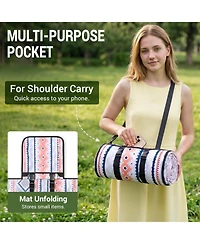 Piscifun Large Waterproof Sandproof 5 Layer Picnic Blanket Portable Foldable Outdoor Mat With Carry Strap