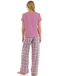 Roudelain Women's Rib Short-Sleeve Crewneck Lounge Top