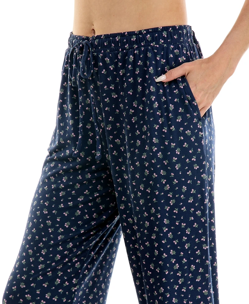 Roudelain Women's Drawstring Mid-Rise Sleep Jogger Pants