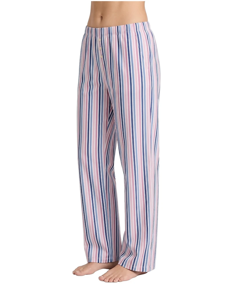 Roudelain Women's Yarn-Dyed Flannel Open-Leg Sleep Pants