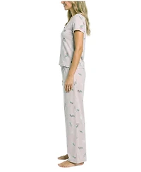 Sincerely Jules Women's Brushed Pointelle Square Neck Top & Pants, 2-Piece Set
