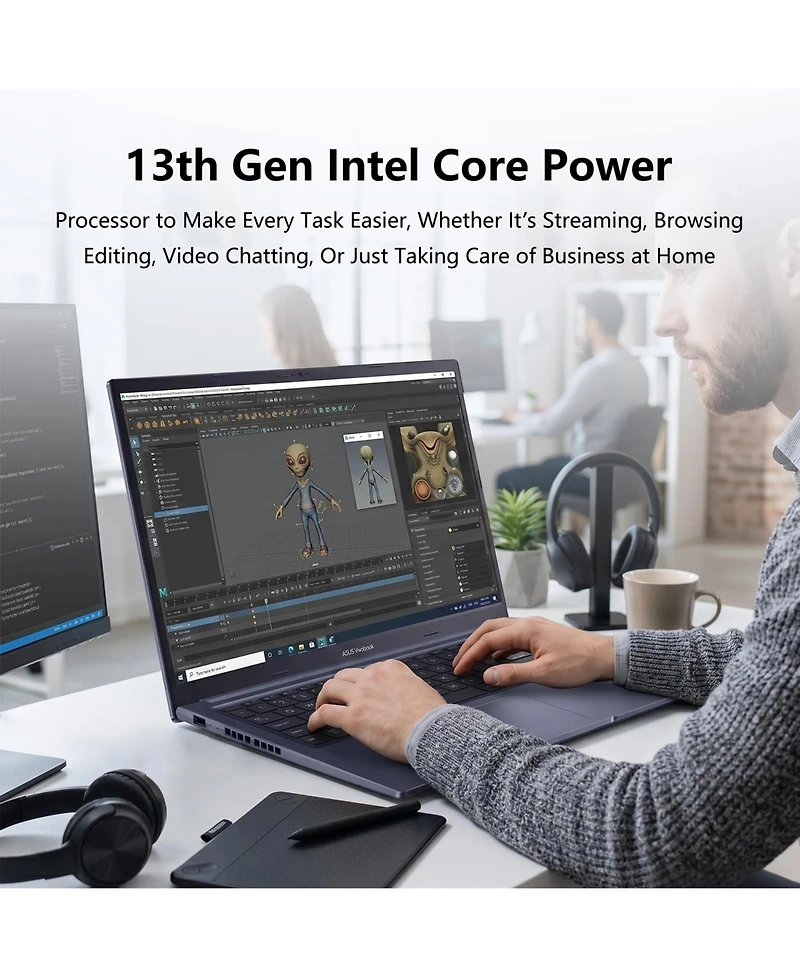 Asus Vivobook 15.6" Traditional Laptop Intel Core i9 16GB Ram Intel Uhd Graphics 2TB Ssd Storage Windows 11 Home 60Hz