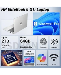 Hp EliteBook 6 16" Fhd Plus Business Laptop, Intel Core Ultra 7 255U, Intel Graphics, 64GB DDR5, 2TB Ssd, Wi-Fi 7, Win11 Pro