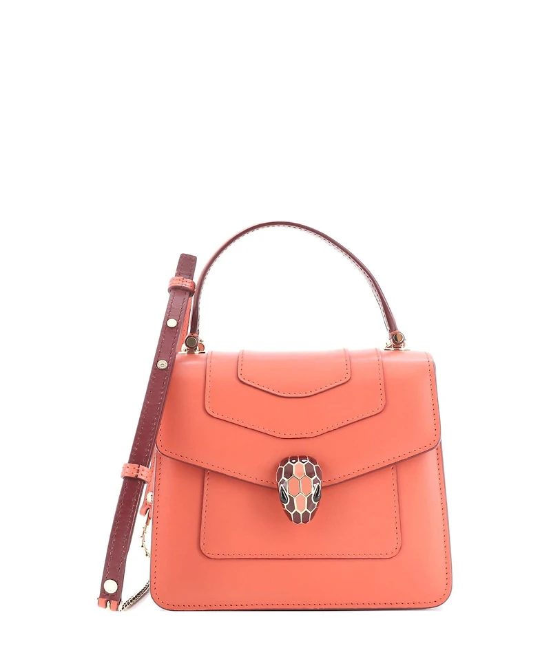 Pre-Owned Bvlgari Small Serpenti Forever Top Handle Bag Leather