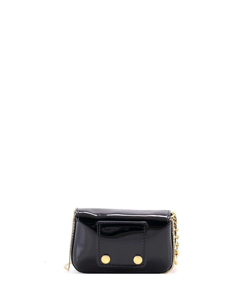 Pre-Owned Fendi Nano Chain Baguette Charm Bag Patent